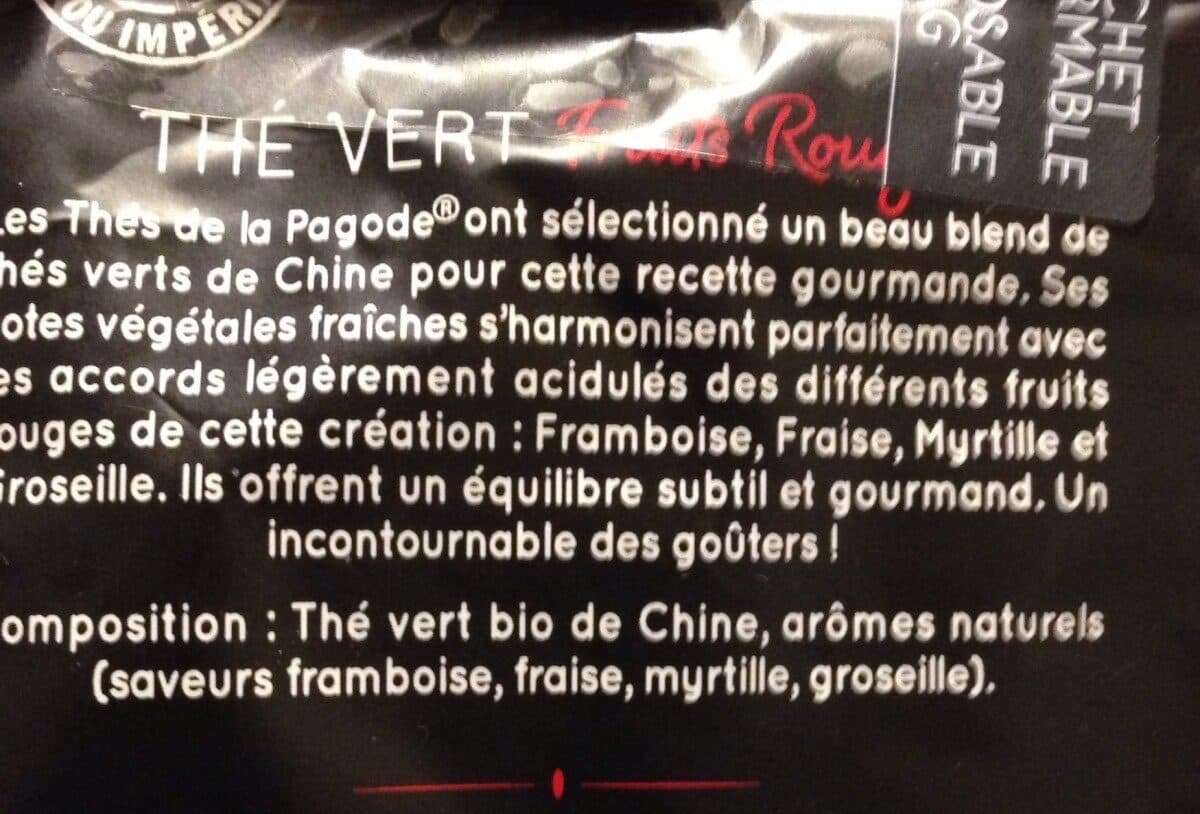 Open Food Facts Thé vert fruits rouges packshot