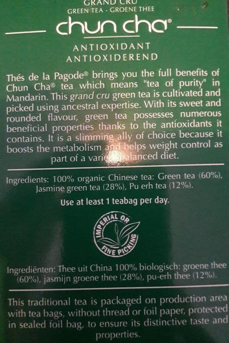 Thés de la Pagode The Vert Chun Cha Bio packshot