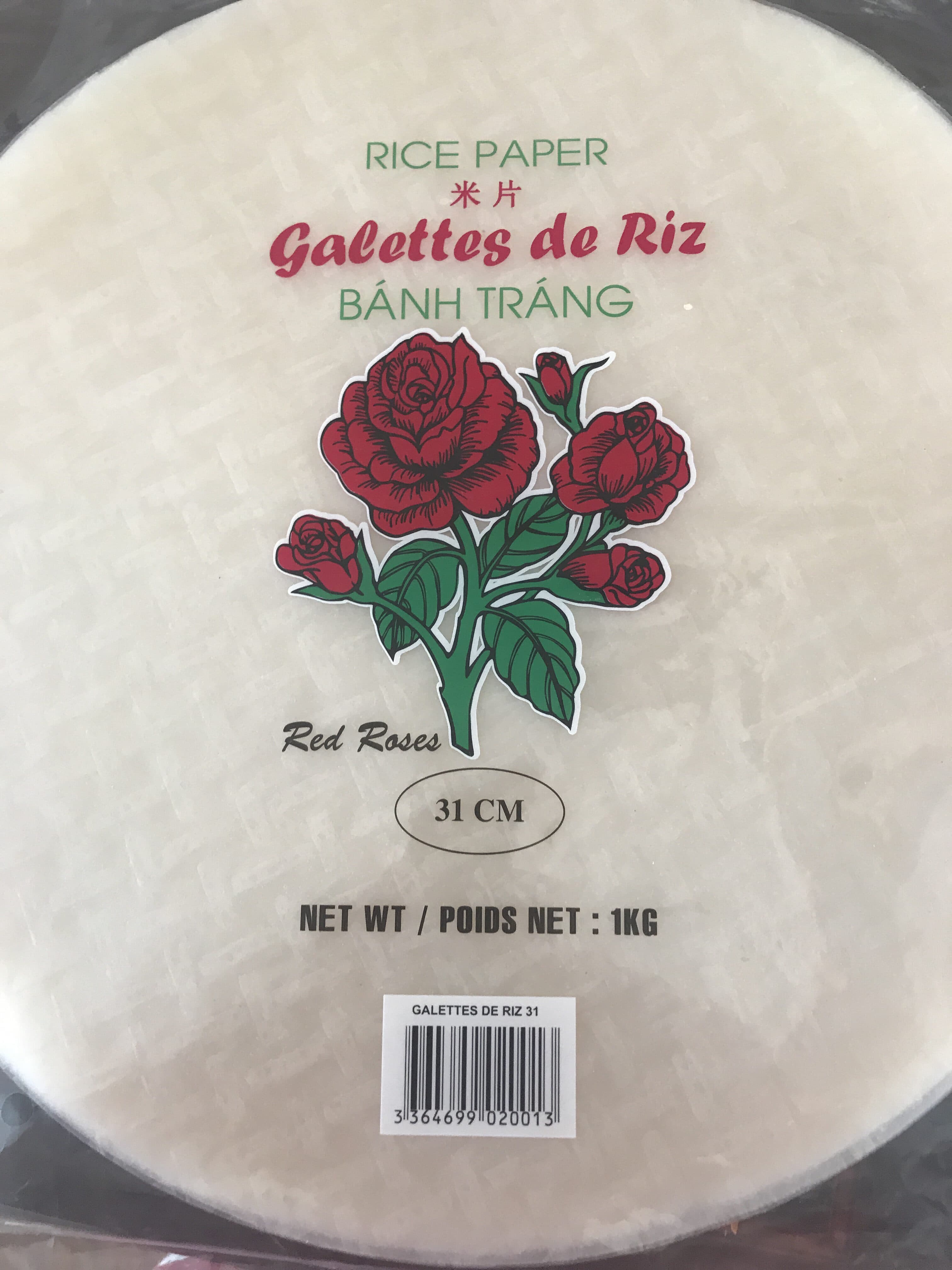Open Food Facts Galette De Riz Ronde 31 CM Red Rose packshot