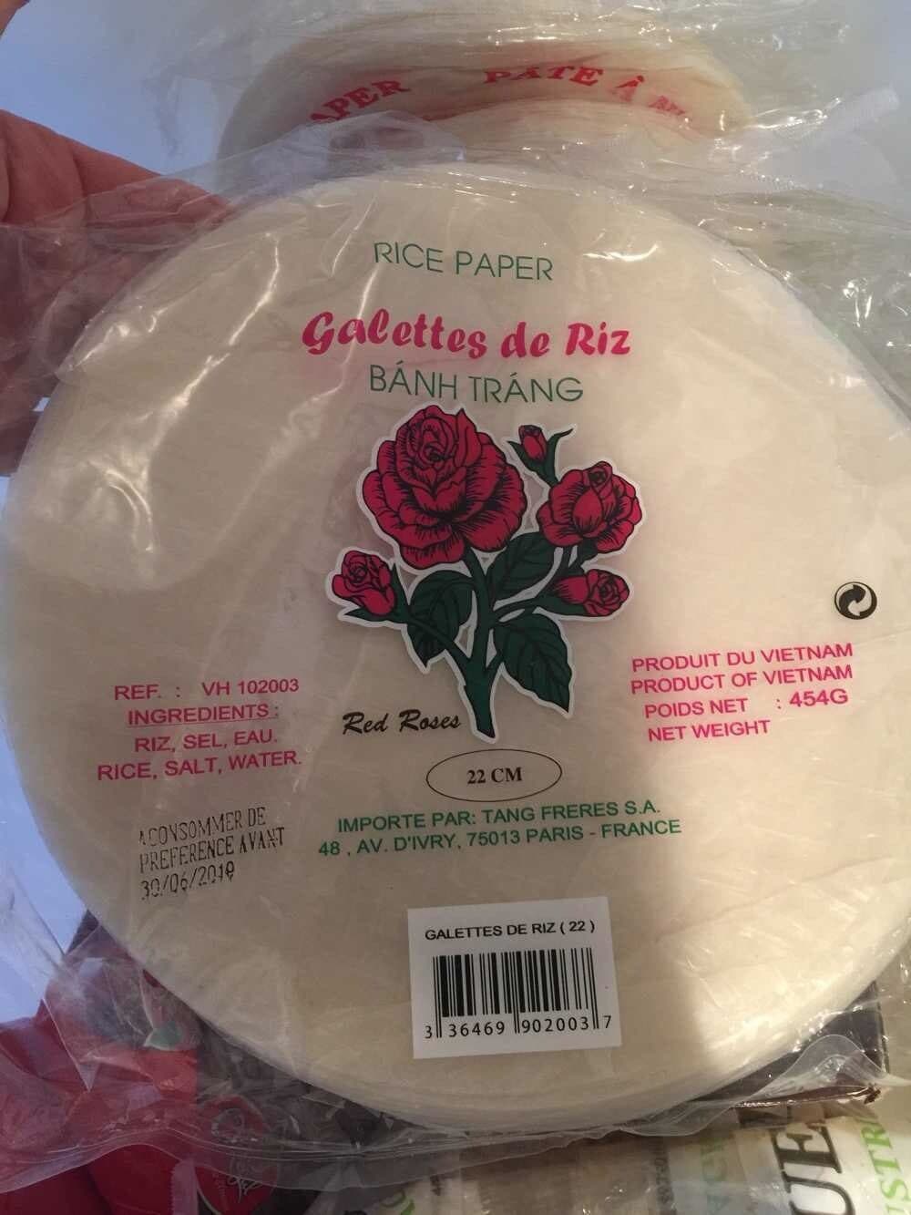 Red roses Galette De Riz Ronde 18 CM Red Roses packshot