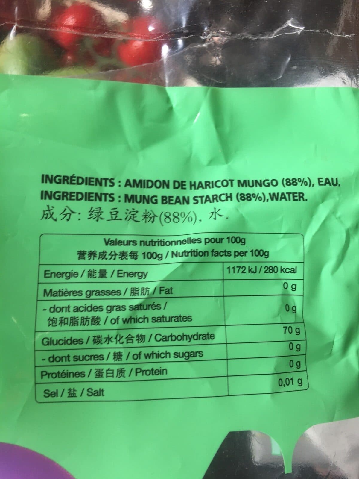 Open Food Facts Vermicelles de haricots Mungo packshot