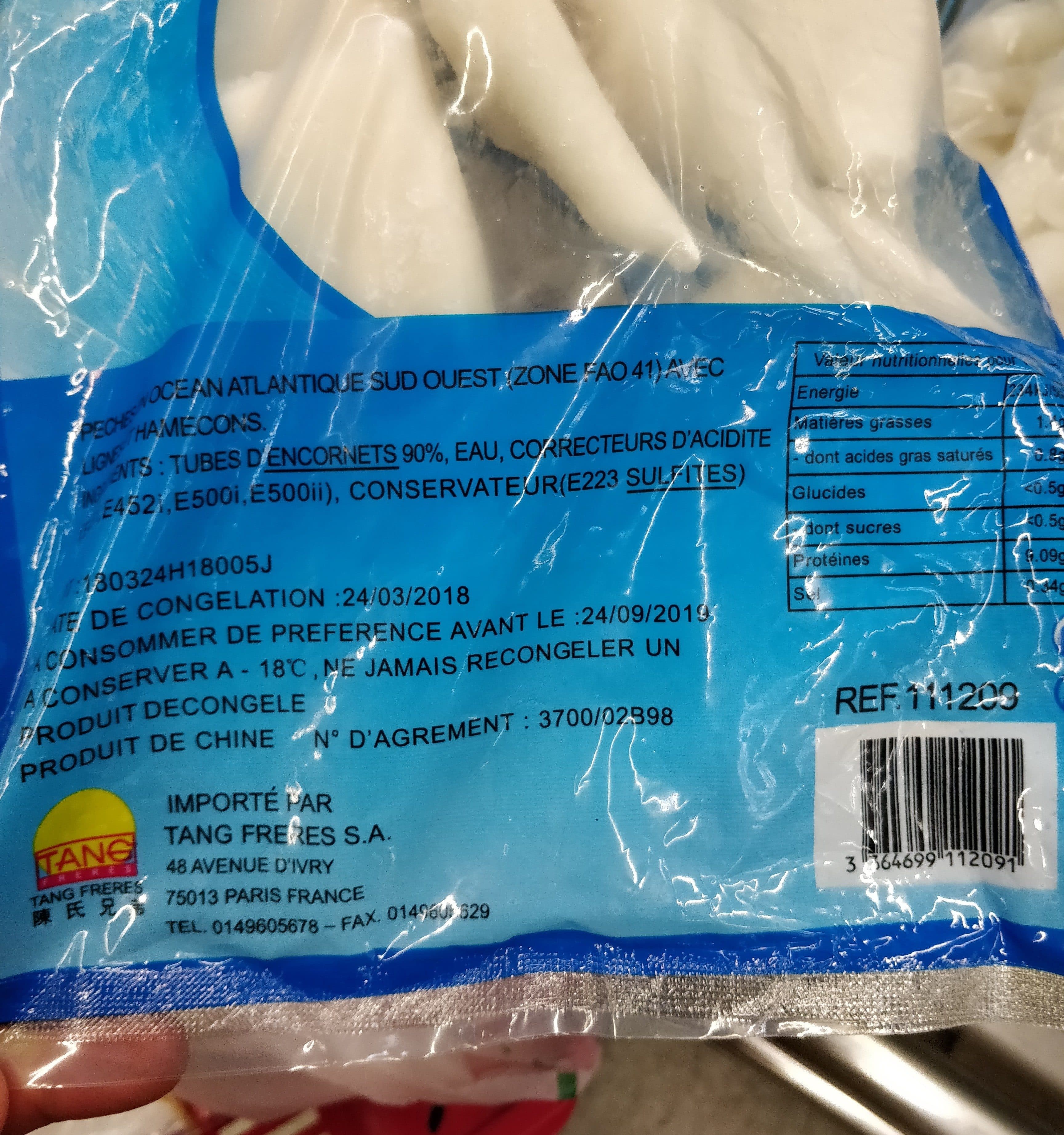 Tang Frères Tubes d'encornet packshot