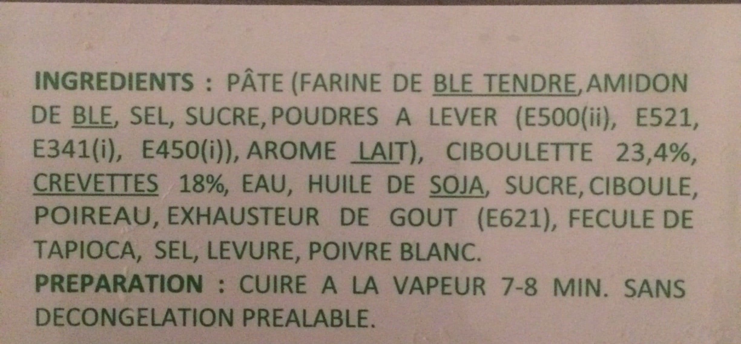 Open Food Facts Brioches aux crevettes et ciboulette packshot