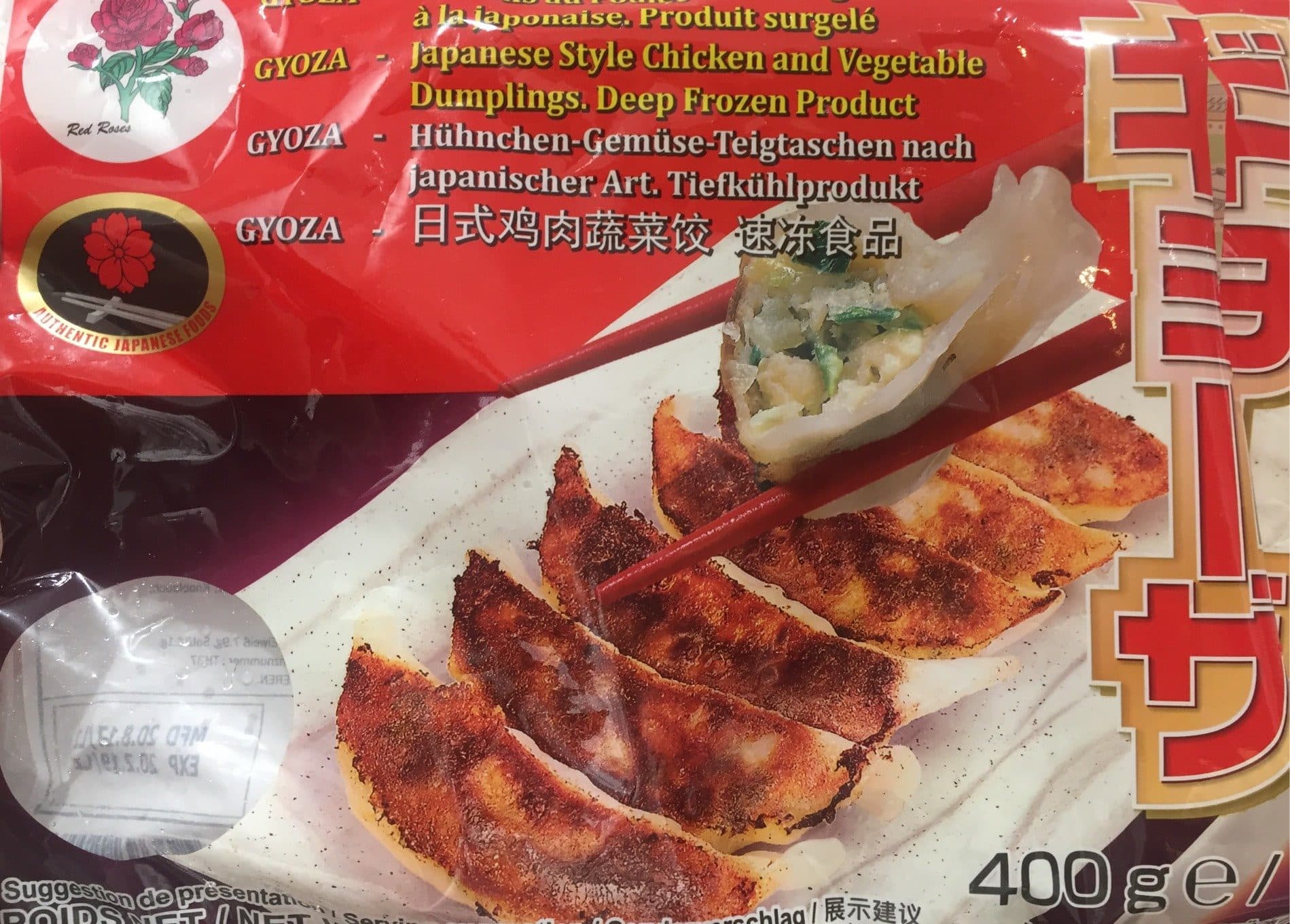 Red roses Raviolis Japonais packshot