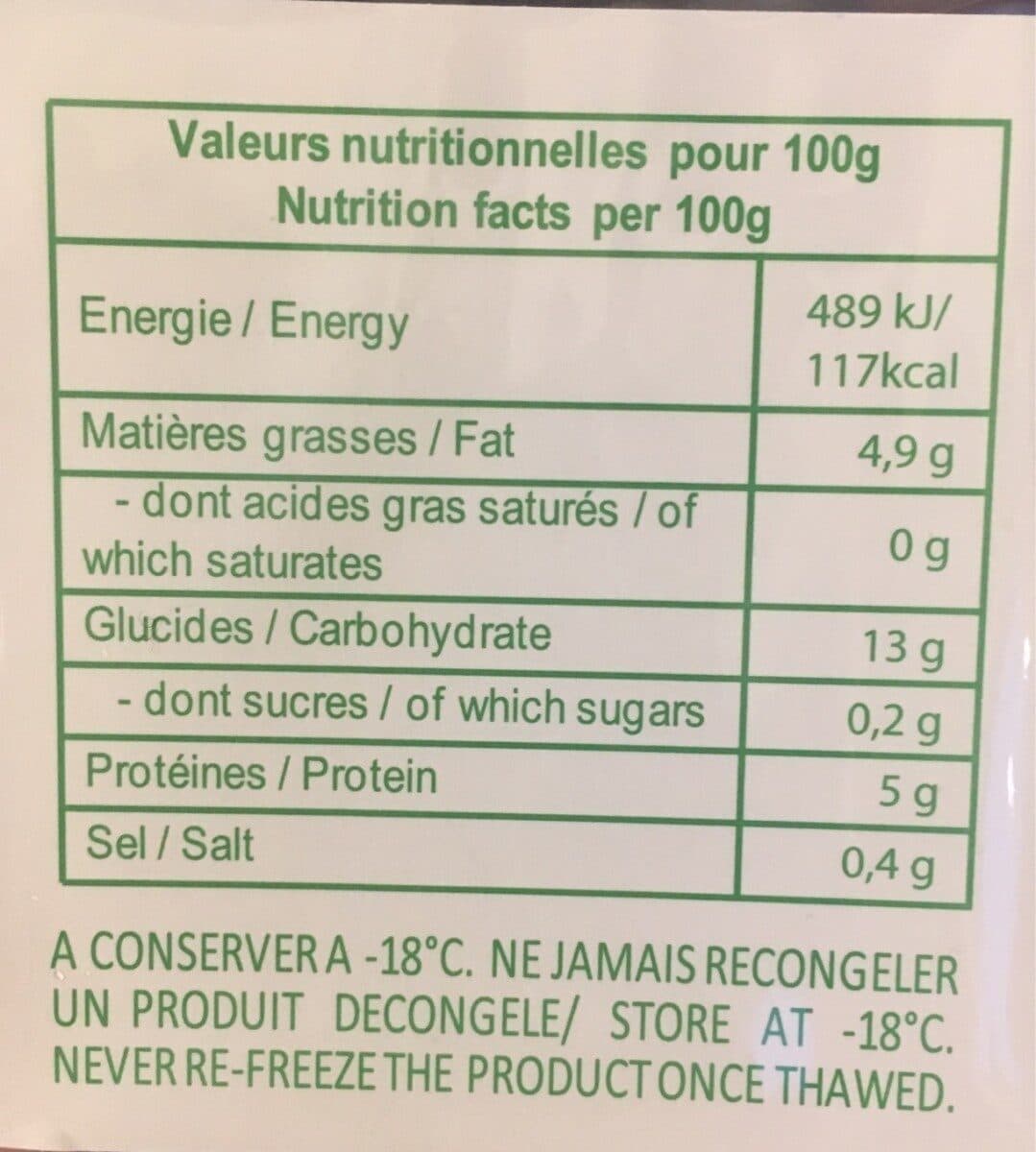 Cock Brand Samoussas aux legumes congeles(pour vegetarien) packshot