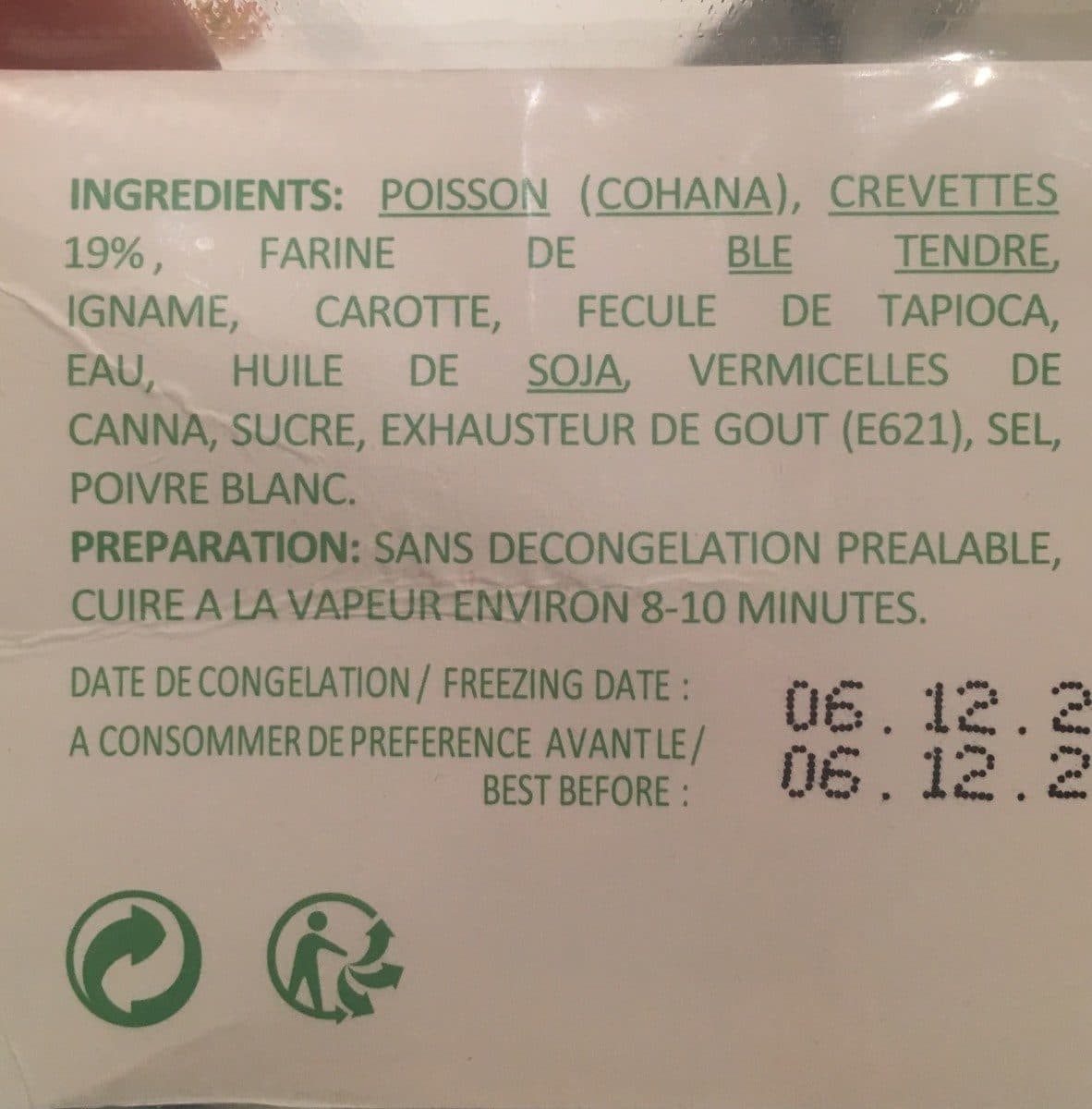 Cock Brand Bouchees Aux Crevettes Xiu Mai packshot