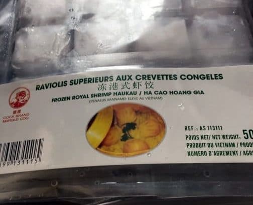 Cock Brand Raviolis Aux Crevettes Surgelés packshot