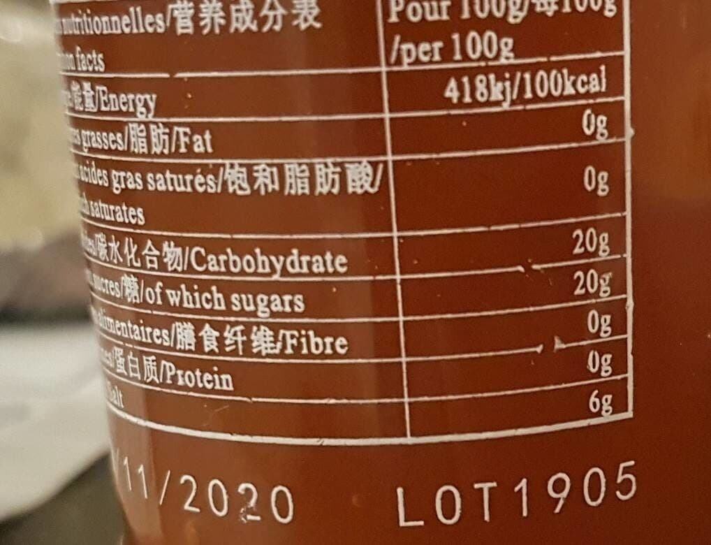Cock brand Sauce de piment sriracha packshot