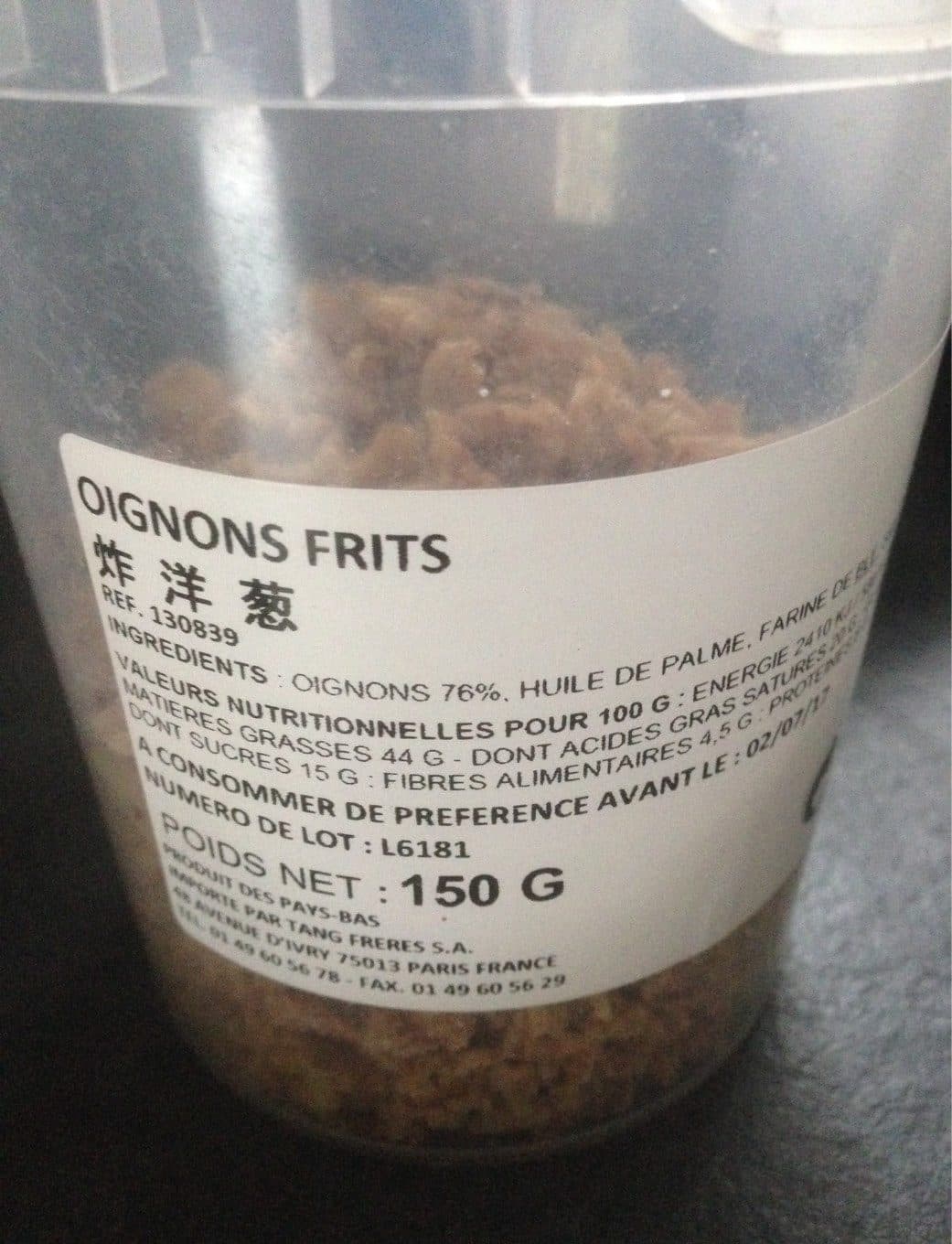 Tang Frères Oignons frits packshot
