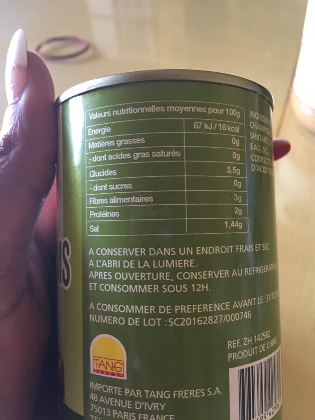 Tang MUSHROOMS WHOLE packshot
