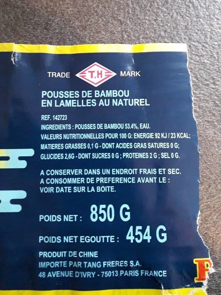 Open Food Facts Bambou Filament 850G packshot