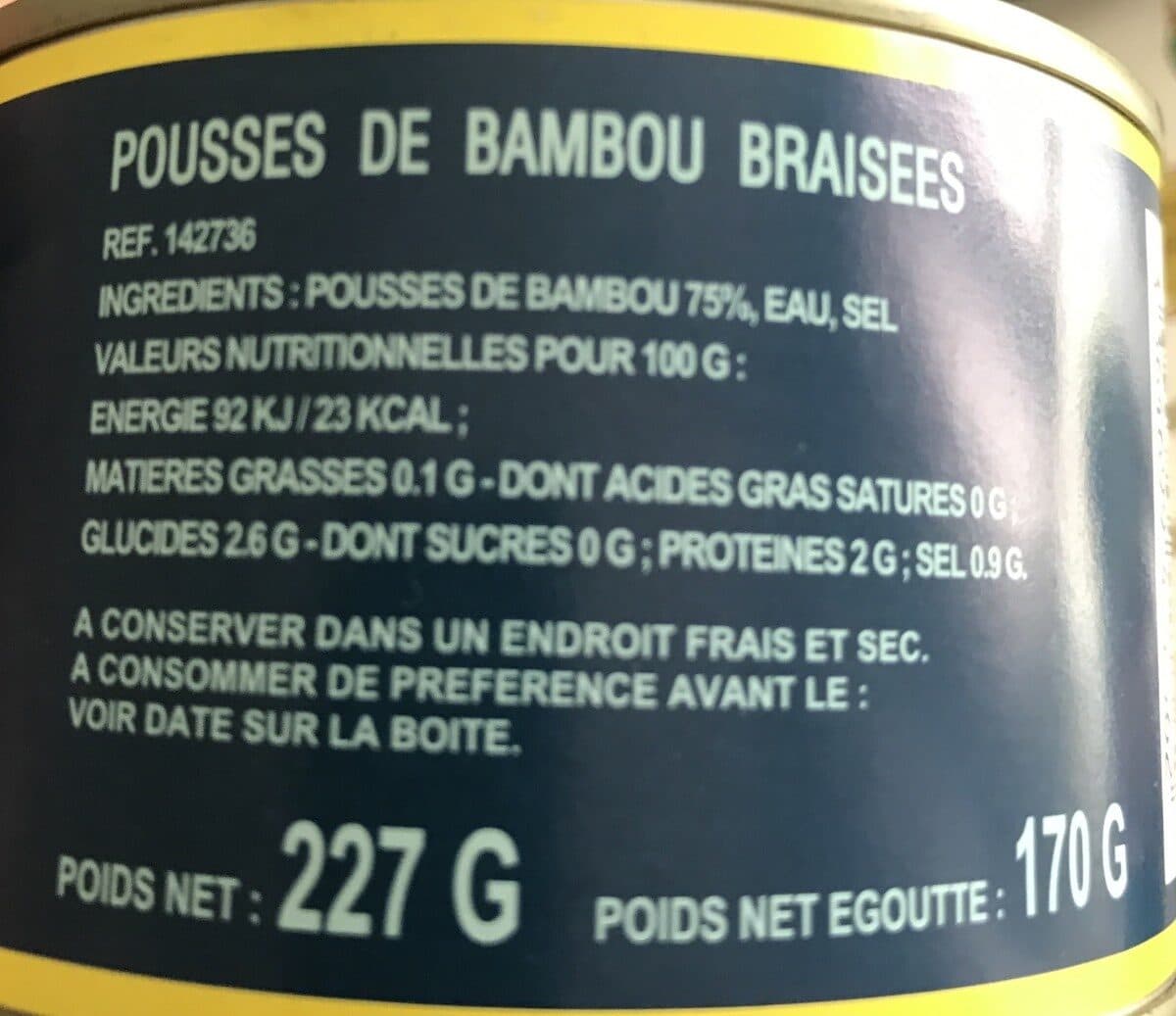 Open Food Facts Pousses de bambou braisees packshot