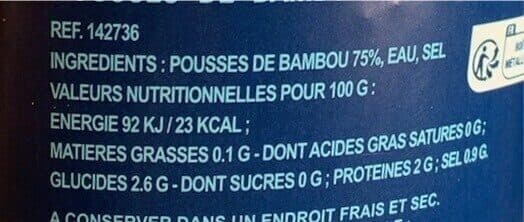 Open Food Facts Pousses de bambou braisees packshot