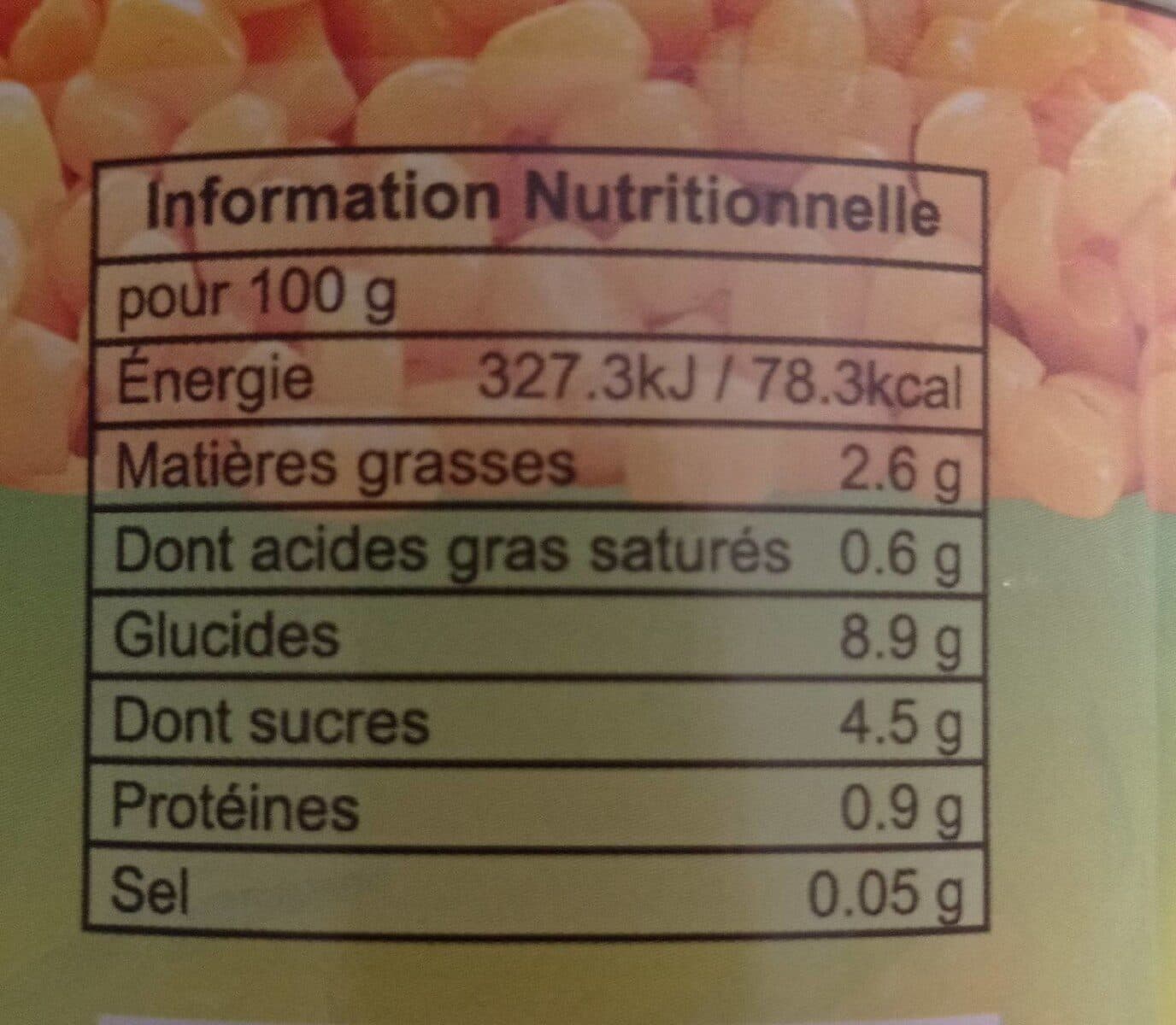 Open Food Facts Maïs doux en grain packshot