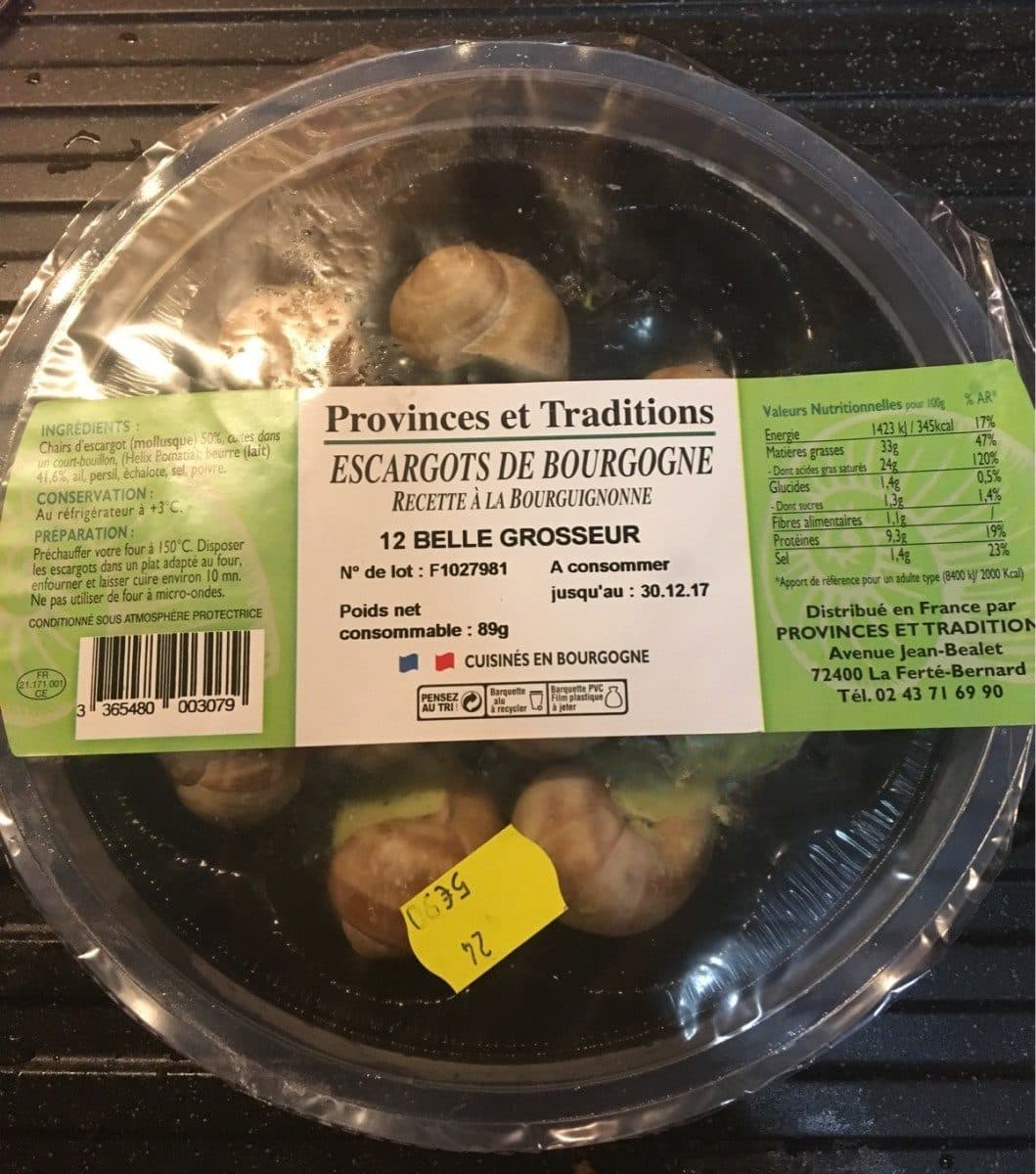 Open Food Facts Escargots de bourgogne packshot