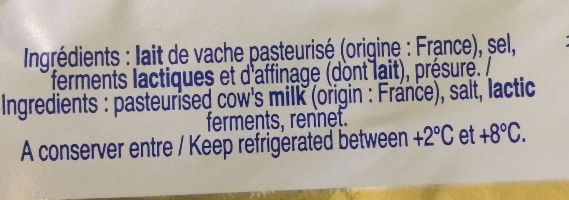 Chavegrand Fromage au lait pasteurise Carre LE GRIGNOTEUR, 50%MG packshot