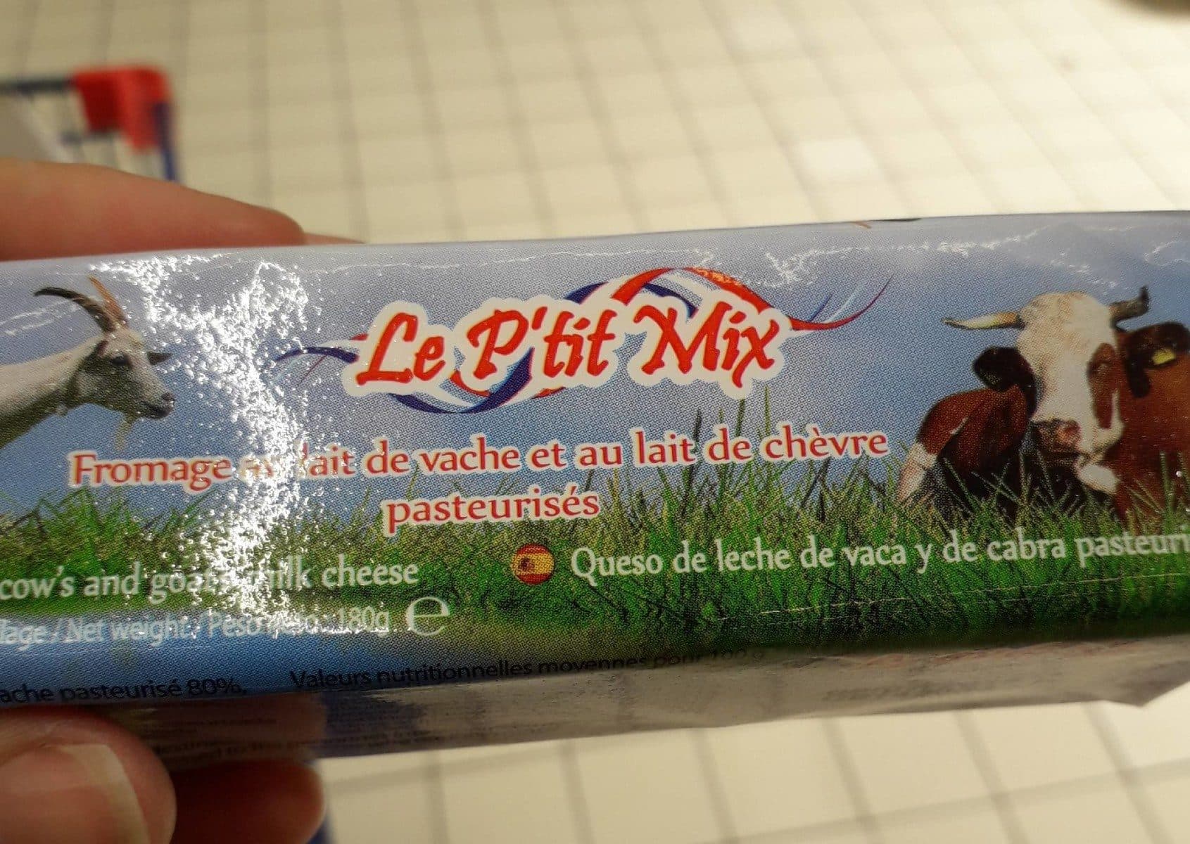 Open Food Facts Le P'tit Mix fromage chèvre et vache 180g LP packshot