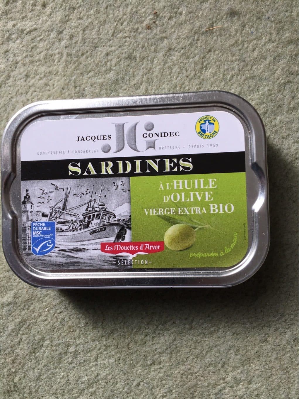 Jacques Gonidec Sardines huile d’olive vierge extra packshot