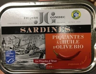Jacques Gonidec Sarfines piquantes a l’huile d’olive bio packshot