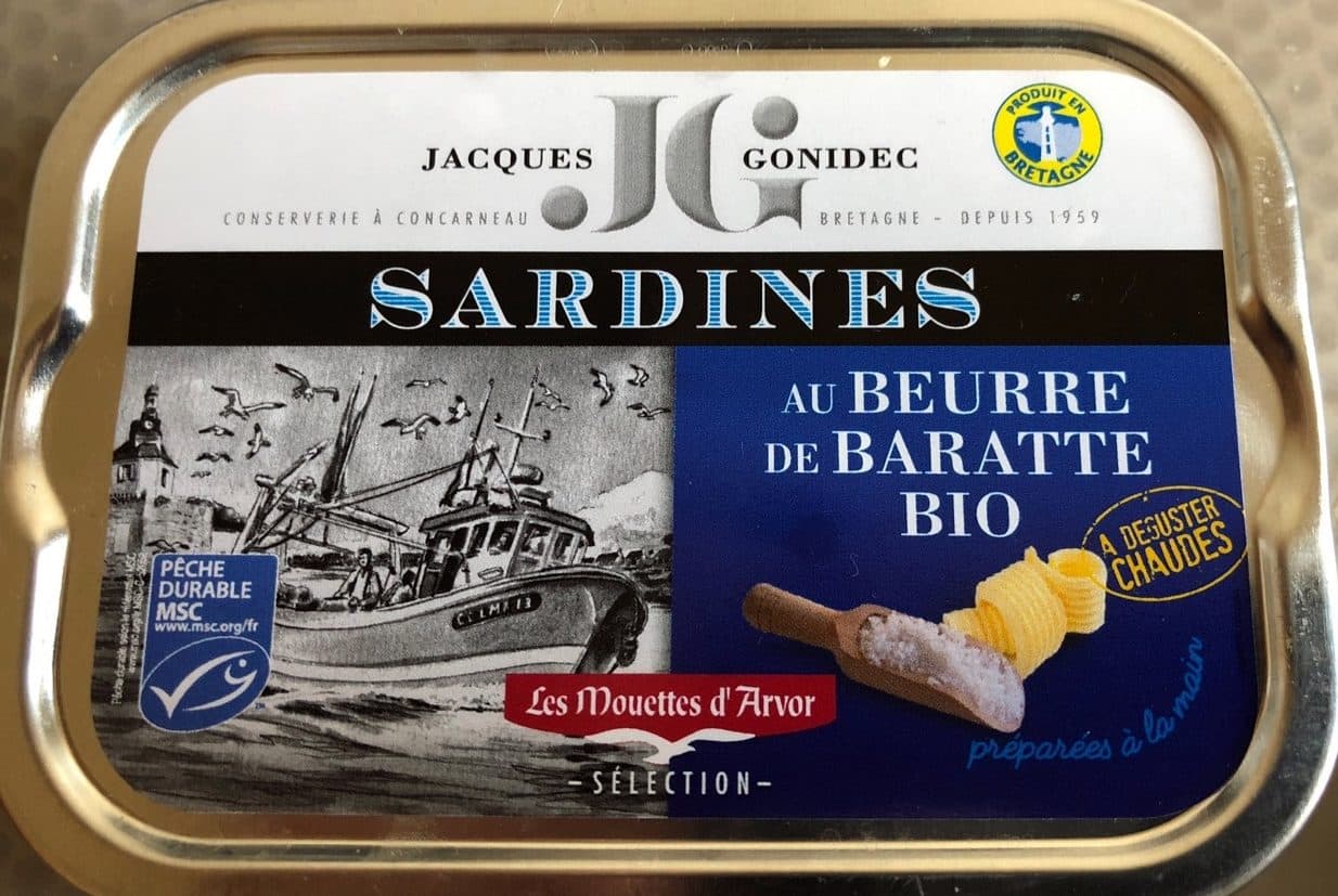 Jacques Gonidec Sardines au Beurre de Baratte Bio packshot