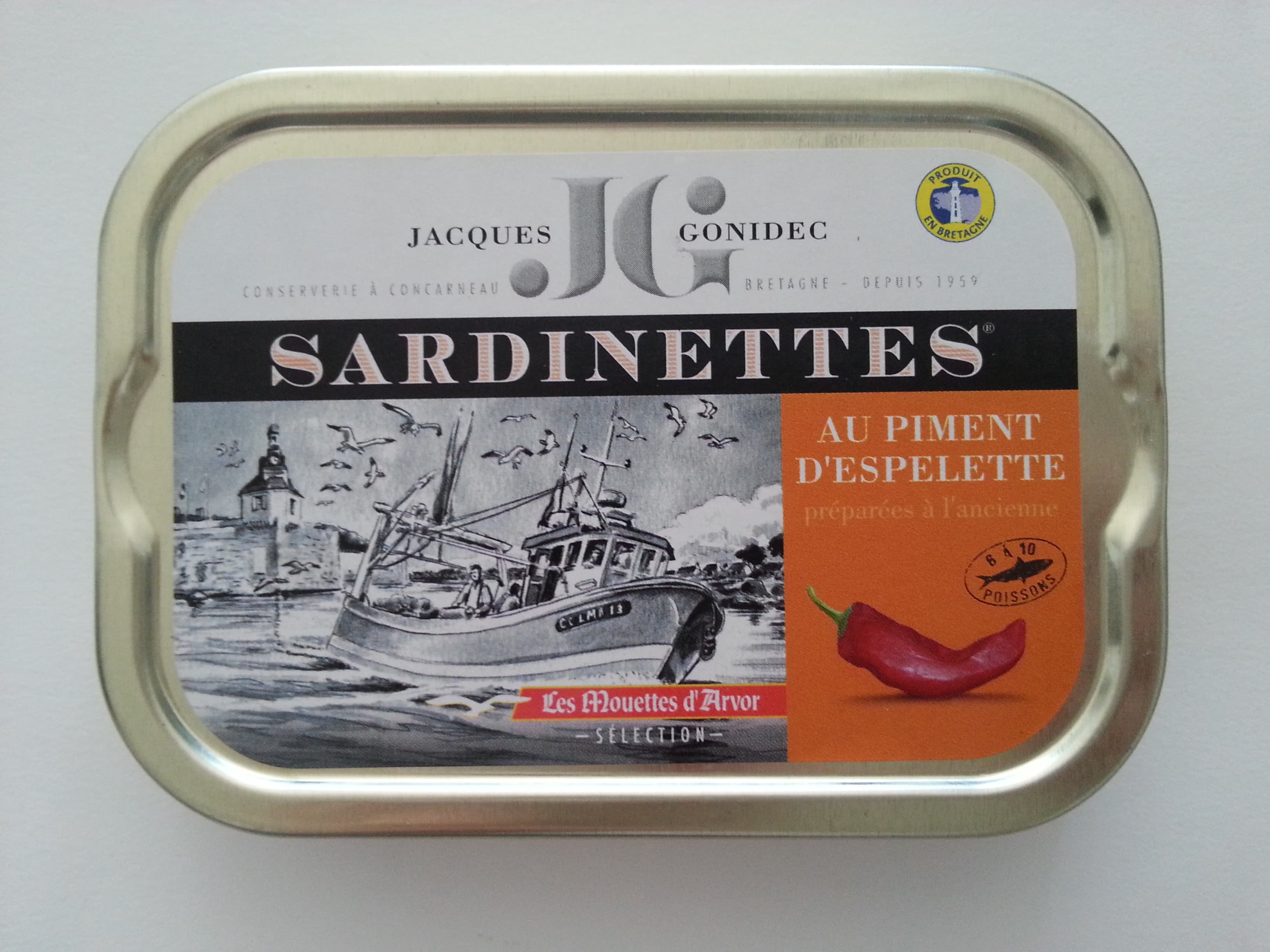 Jacques Gonidec Sardinettes au piment d'Espelette packshot