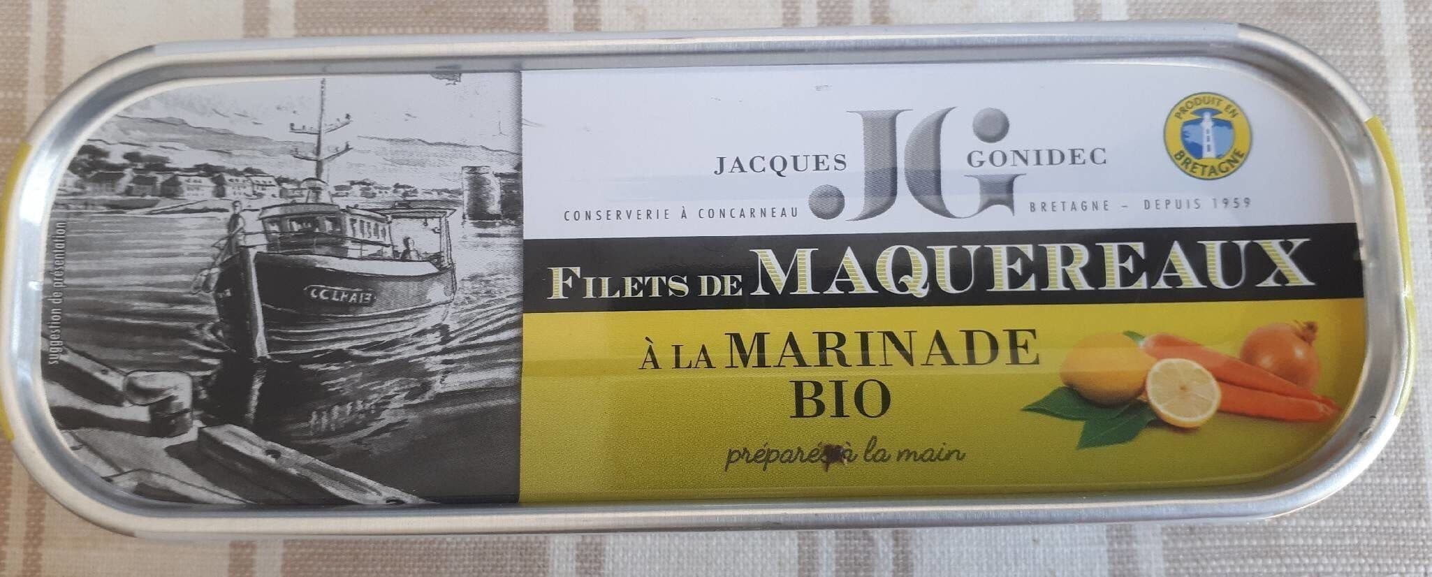 Jacques Gonidec Filets de maquereaux à la marinade Bio packshot