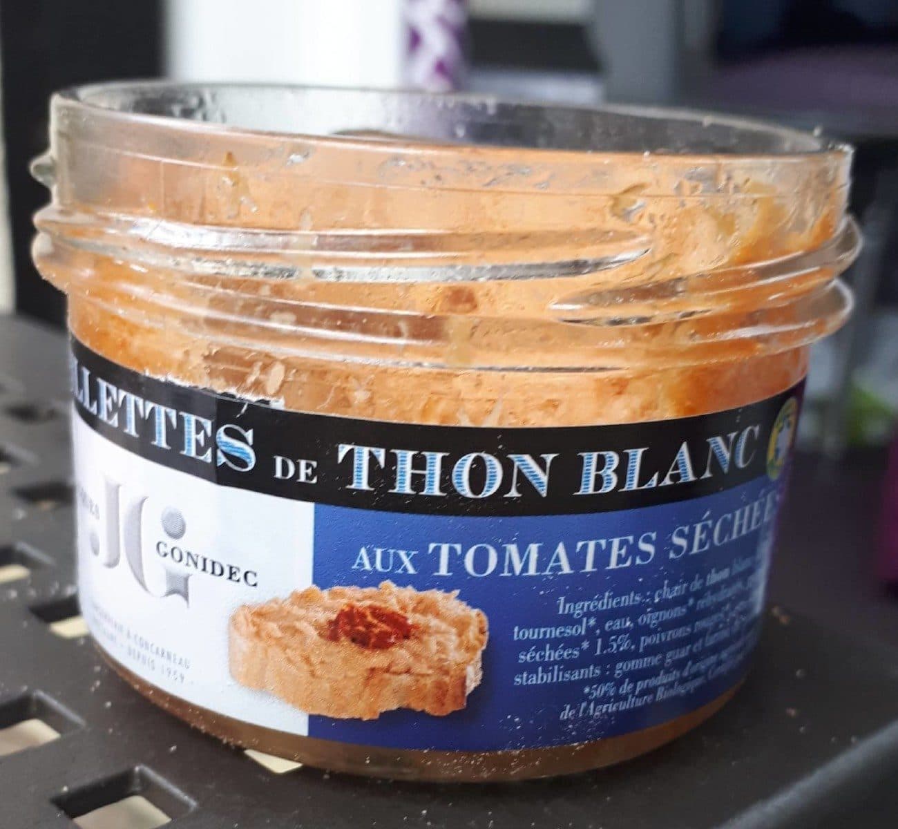 Jacques Gonidec Rillettes de Thon Blanc aux Tomates séchées bio packshot