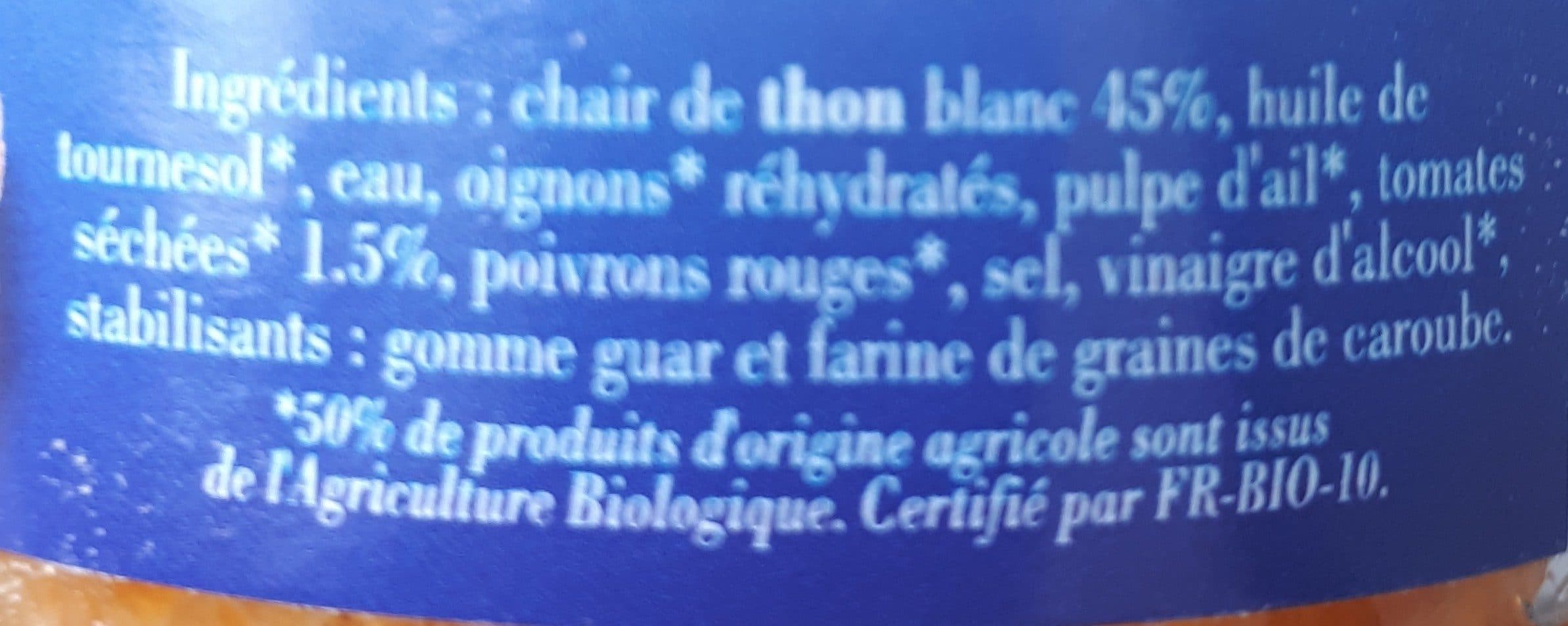 Jacques Gonidec Rillettes de Thon Blanc aux Tomates séchées bio packshot