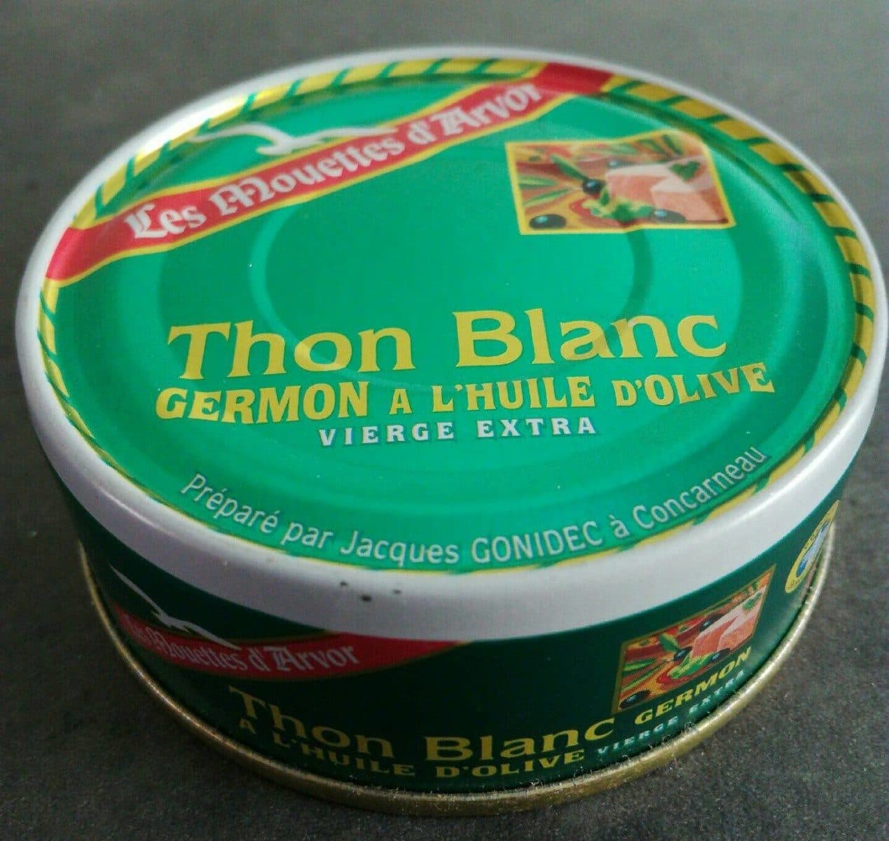 Les Mouettes d'Arvor Thon Blanc Germon A l'huile d'olive vierge extra packshot