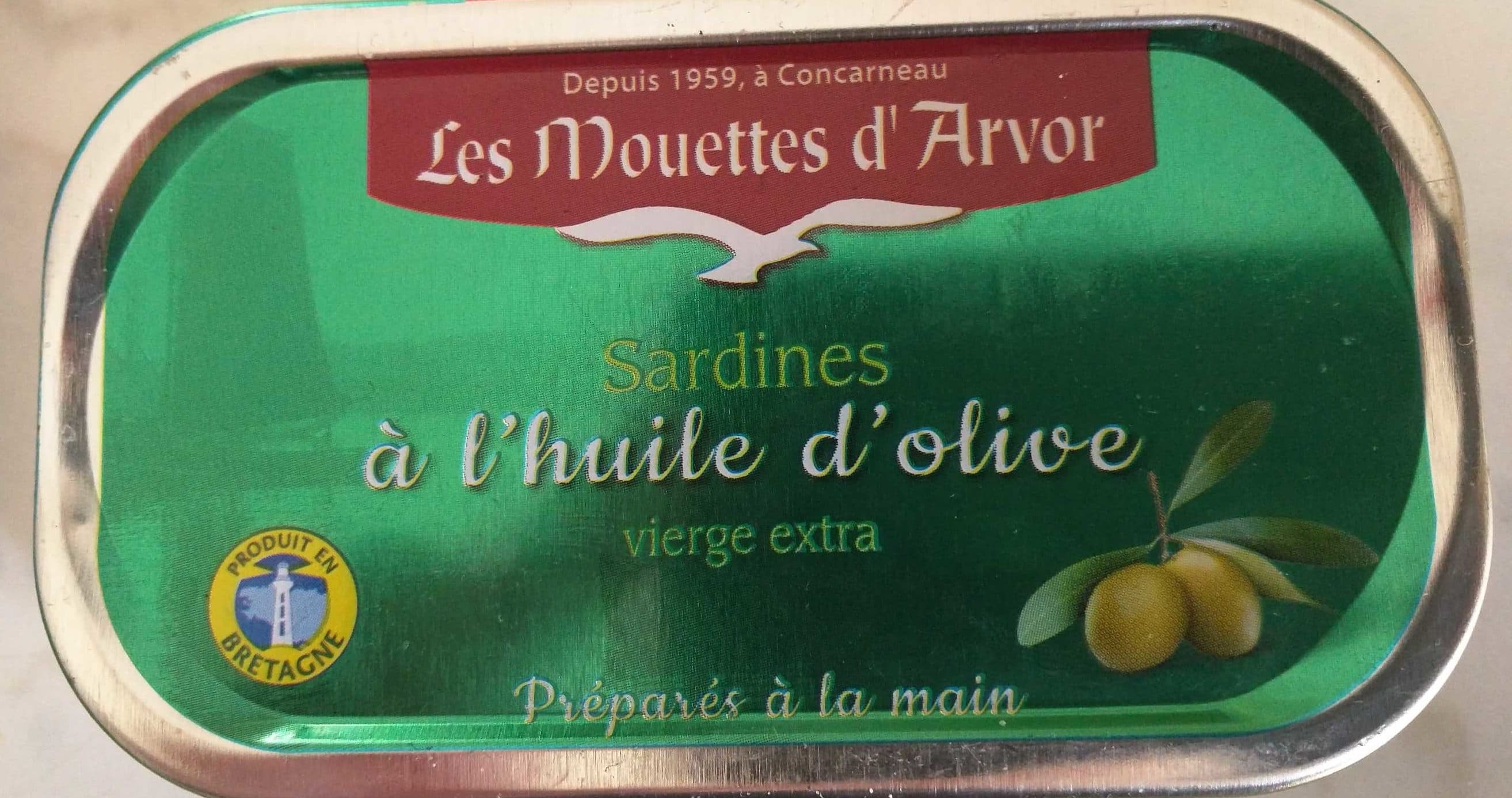 Les Mouettes d'Arvor Sardines à l'Huile d'Olive packshot