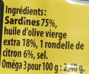 Les mouettes d'Arvor Sardines à l'huile d'olive vierge extra et au citron packshot