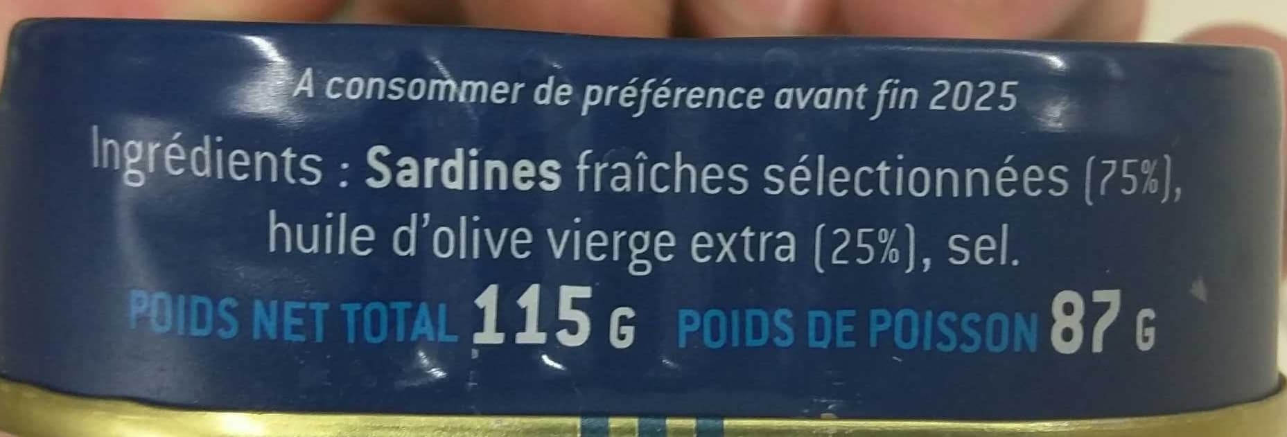 Les Mouettes d'Arvor Sardines de saison à l' huile d'olive vierge extra Millésimées packshot