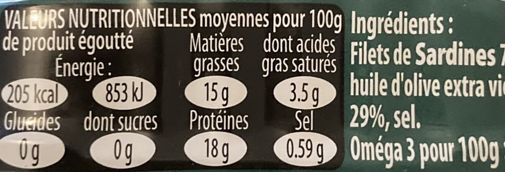 Les Mouettes D'Arvor Filets de sardines huile d'olive packshot