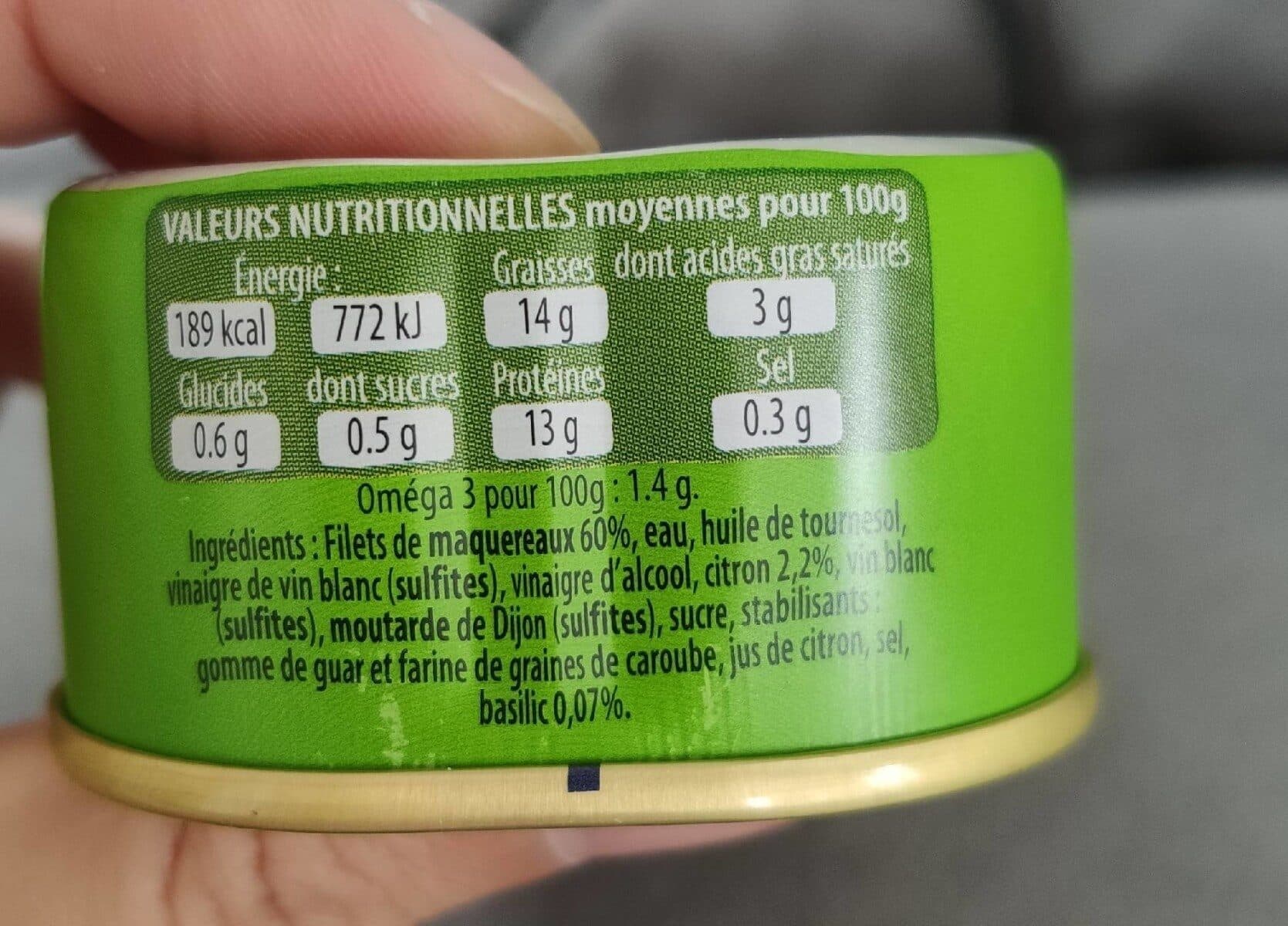 Les Mouettes D'Arvor Filets de maquereaux au citron et basilic packshot