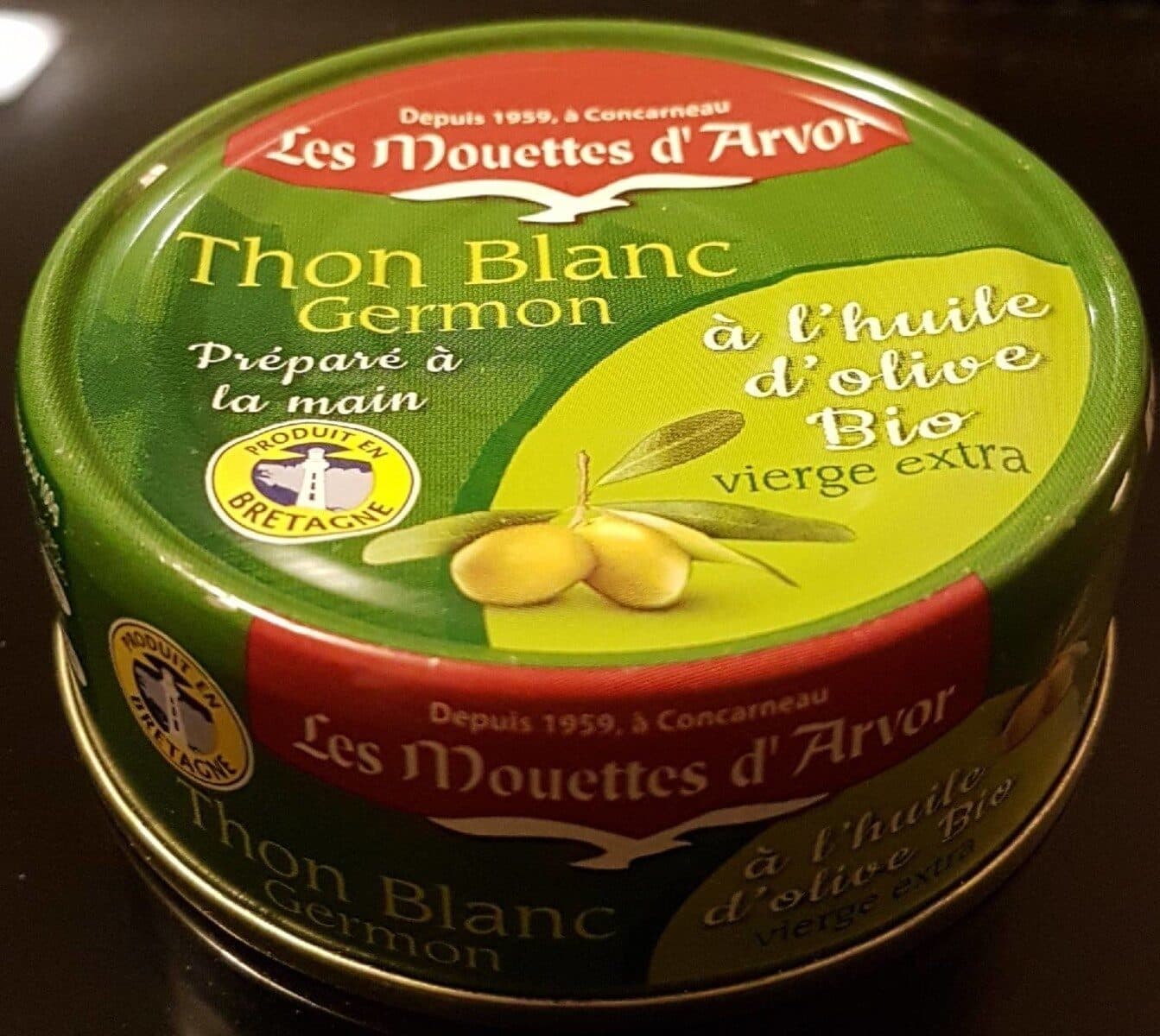 Les Mouettes d'Arvor Thon Blanc Germon à l'huile d'olive bio vierge extra packshot