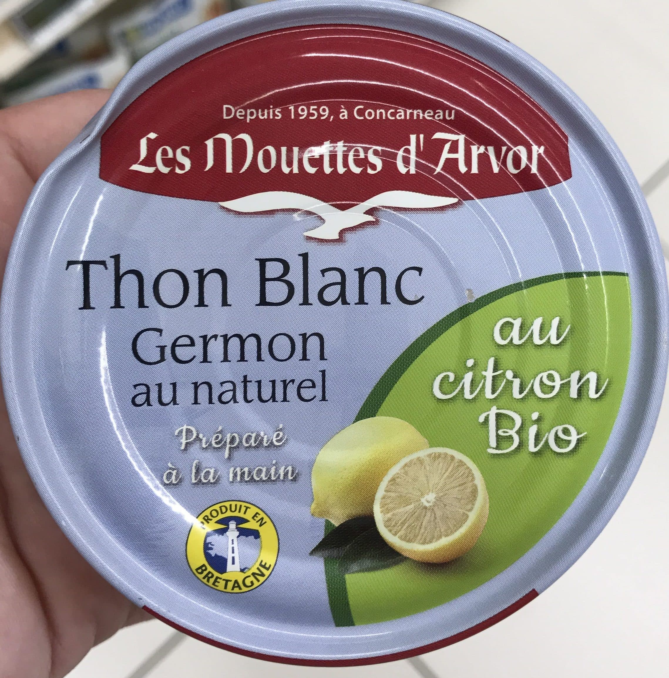 Conserverie gonidec thon blanc germon au naturel et citron packshot
