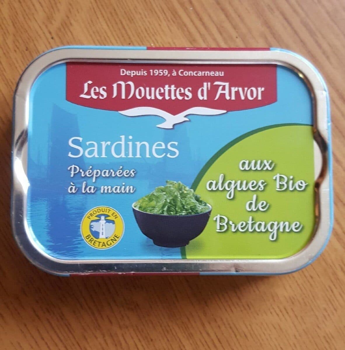 Les Mouettes d'Arvor Sardines aux algues Bio de Bretagne packshot