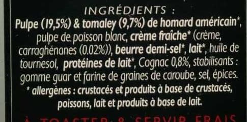 Les Mouettes d'Arvor Mousse au Homard aromatisée au Cognac packshot