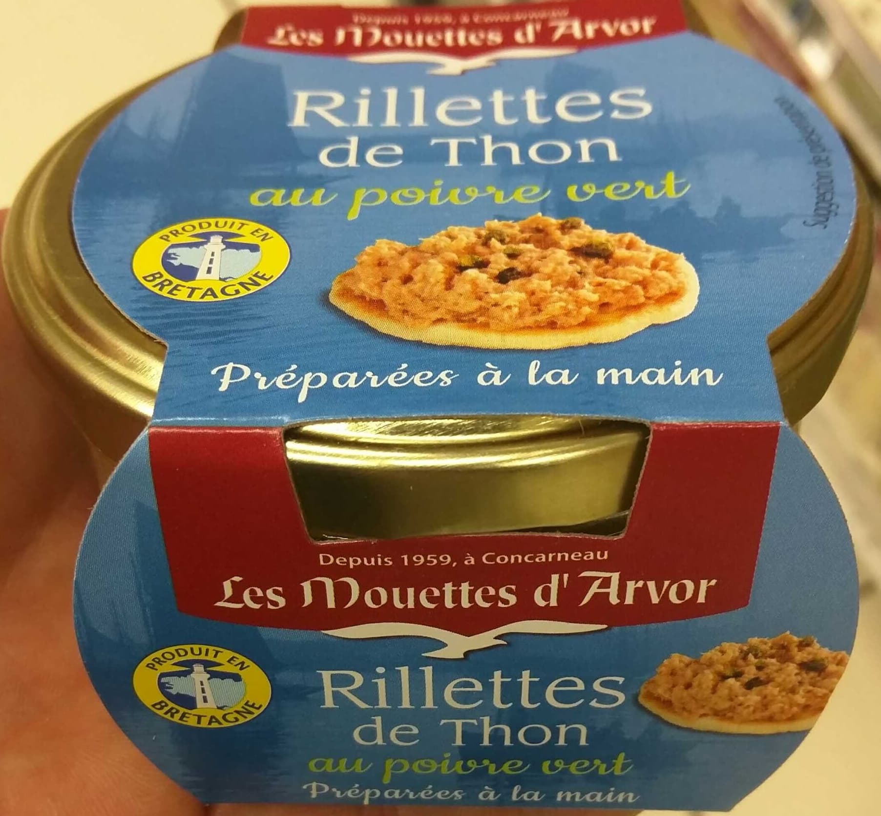 Les Mouettes d'Arvor Rillettes de Thon au poivre vert packshot