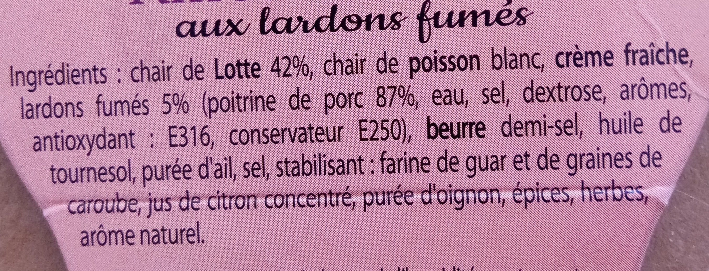 Les Mouettes d'Arvor Rillettes de lottes au lardon fumés packshot