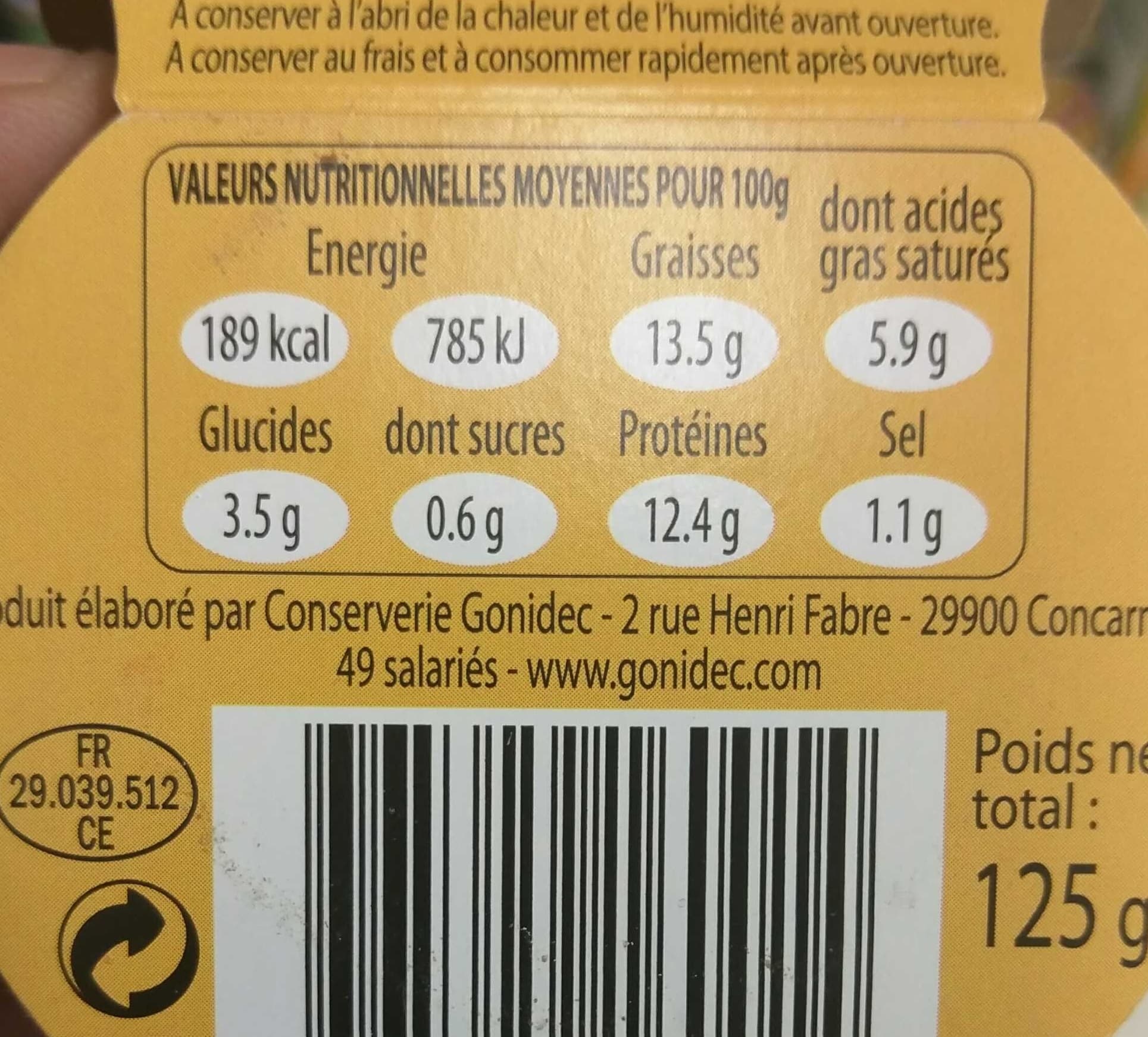 Les Mouettes d'Arvor Rillettes de Noix de Saint-Jacques packshot