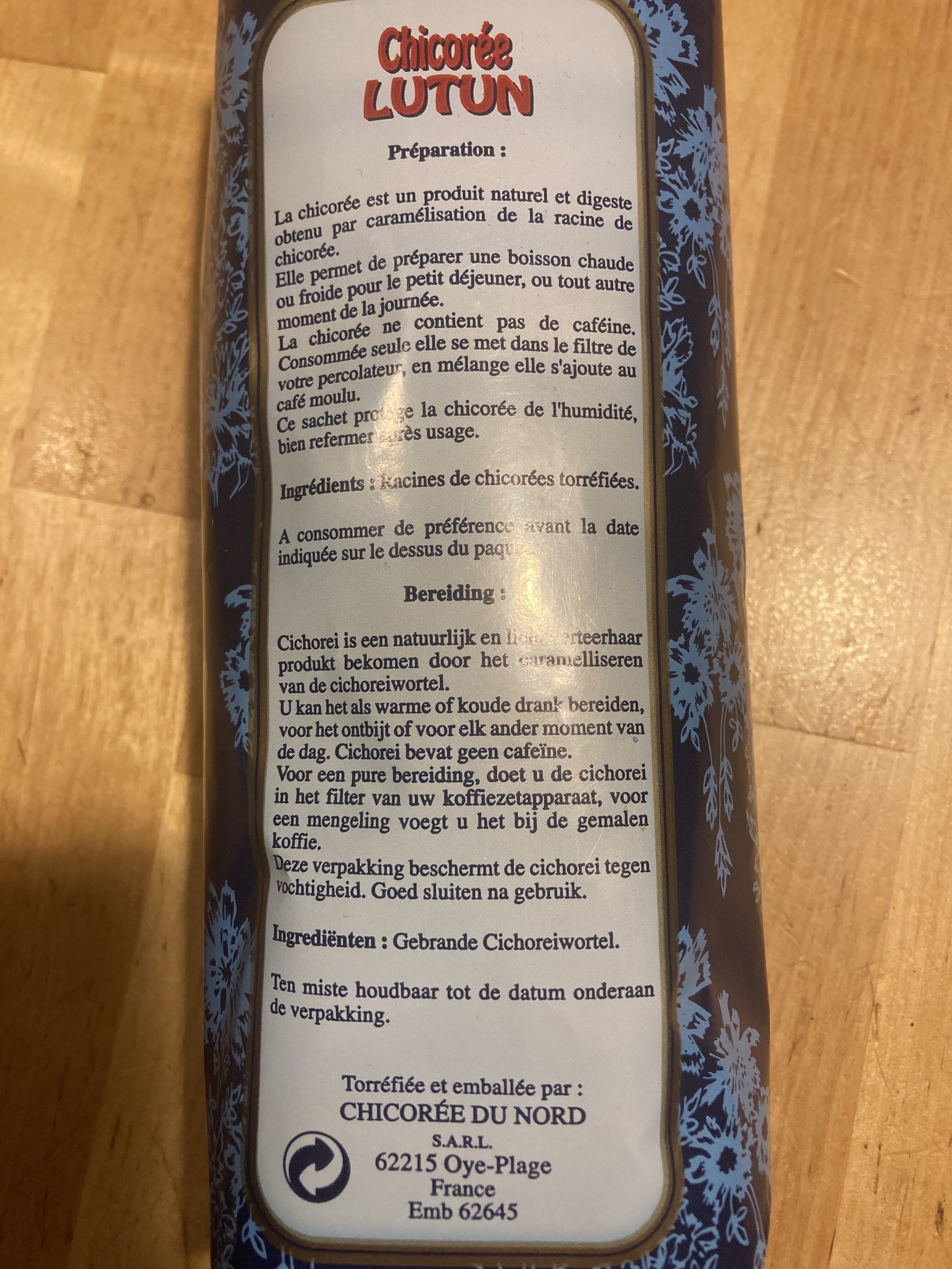 Lutun Chicorée torréfiée en grains packshot