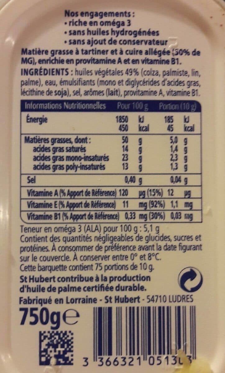 St Hubert St hubert omega 3 750 g doux grand format packshot
