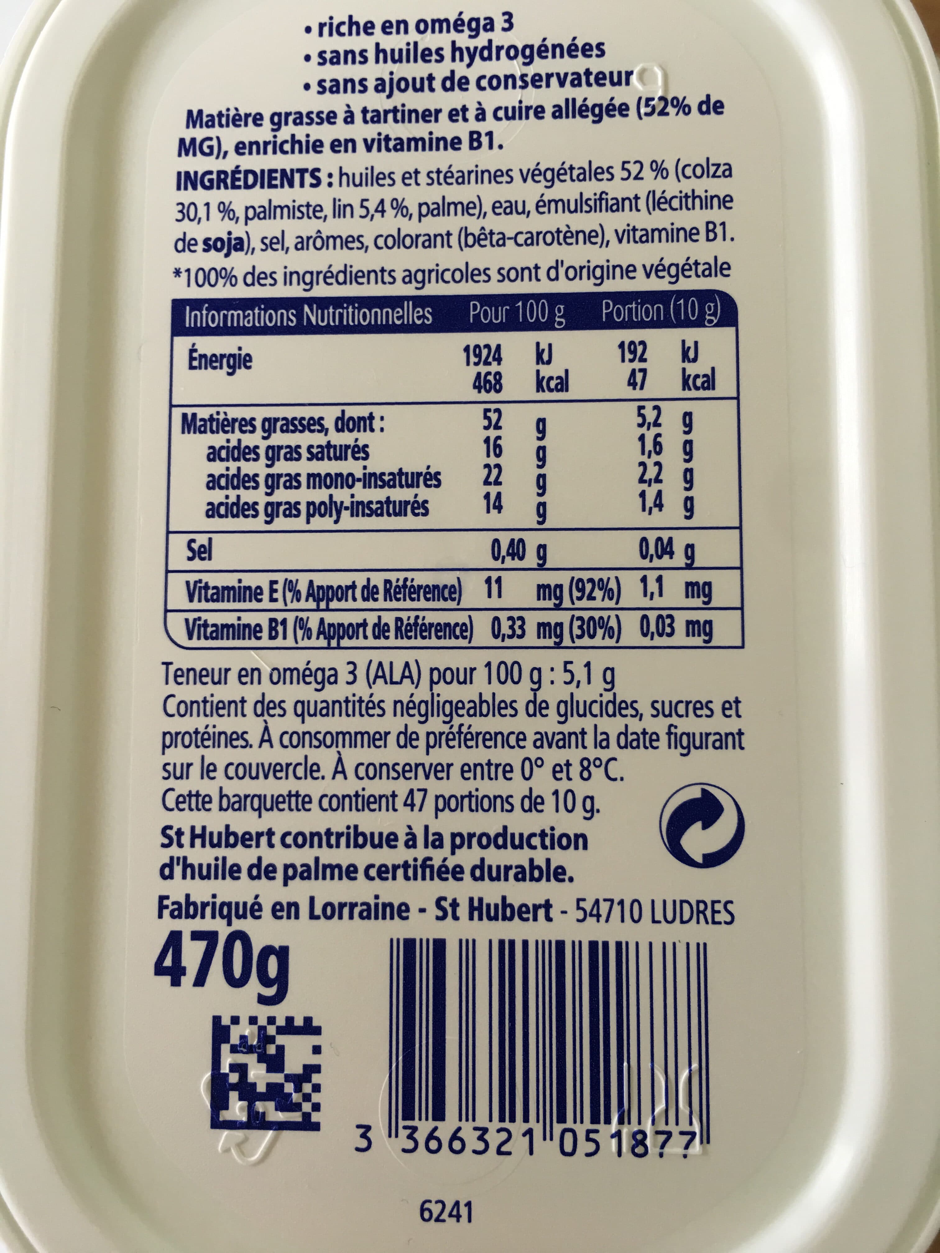 St Hubert ST HUBERT OMEGA 470 g doux packshot