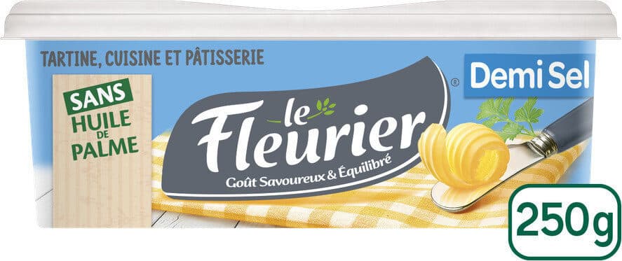 Le fleurier Le fleurier sans huile de palme 250g demi sel packshot
