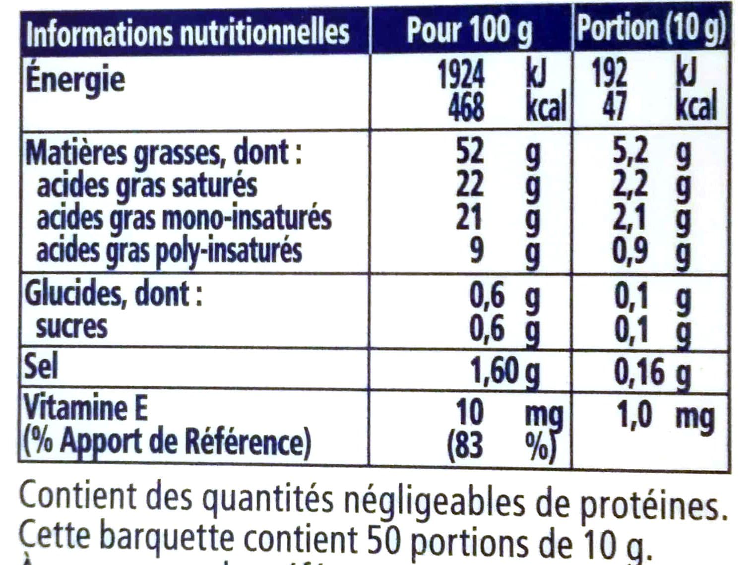 Le fleurier Le fleurier sans huile de palme 500g demi sel packshot