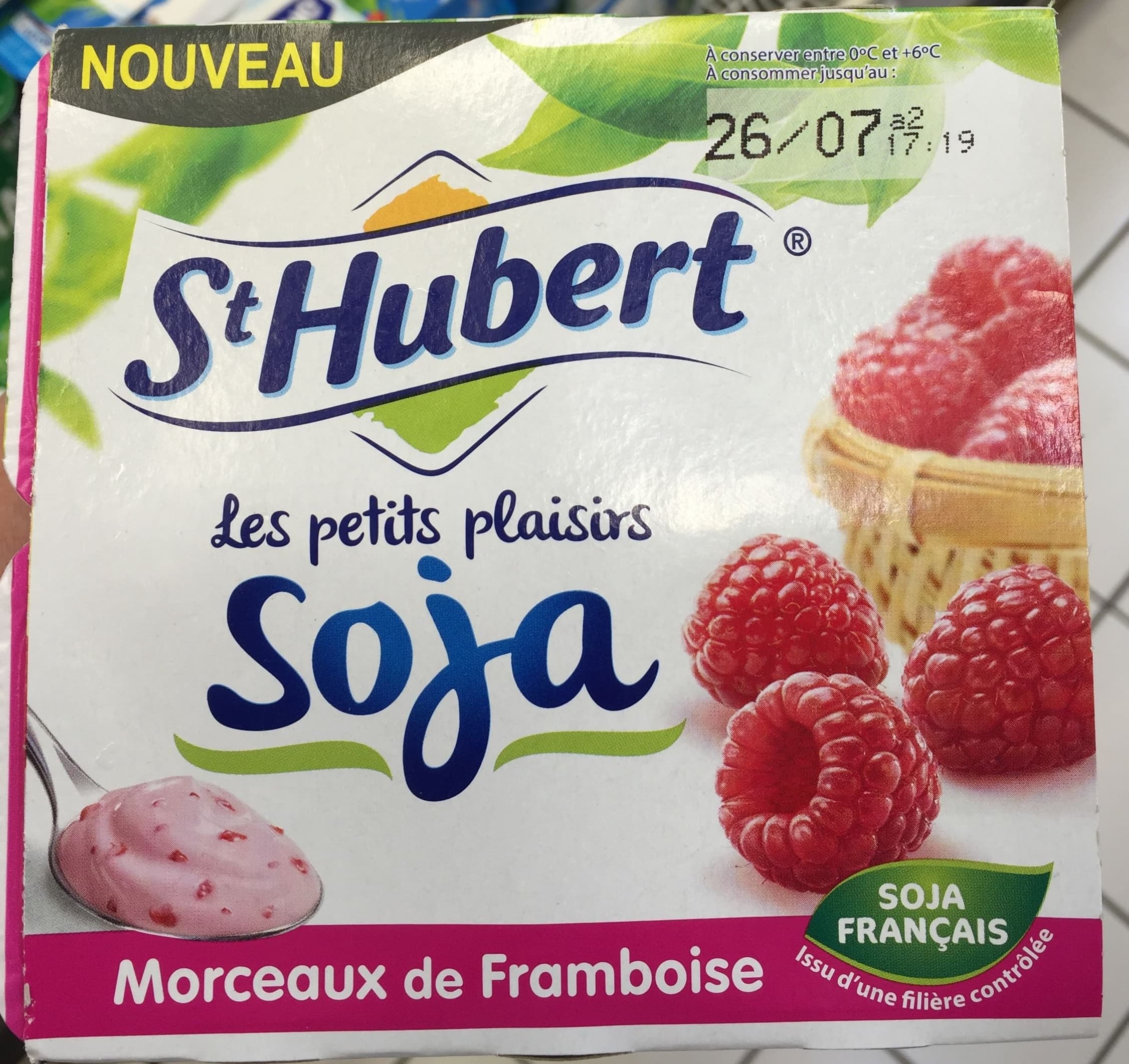 St Hubert Les petits plaisirs Soja Morceaux de Framboise packshot