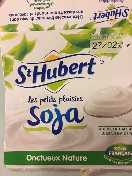 Saint hubert Yaourts nature au soja packshot