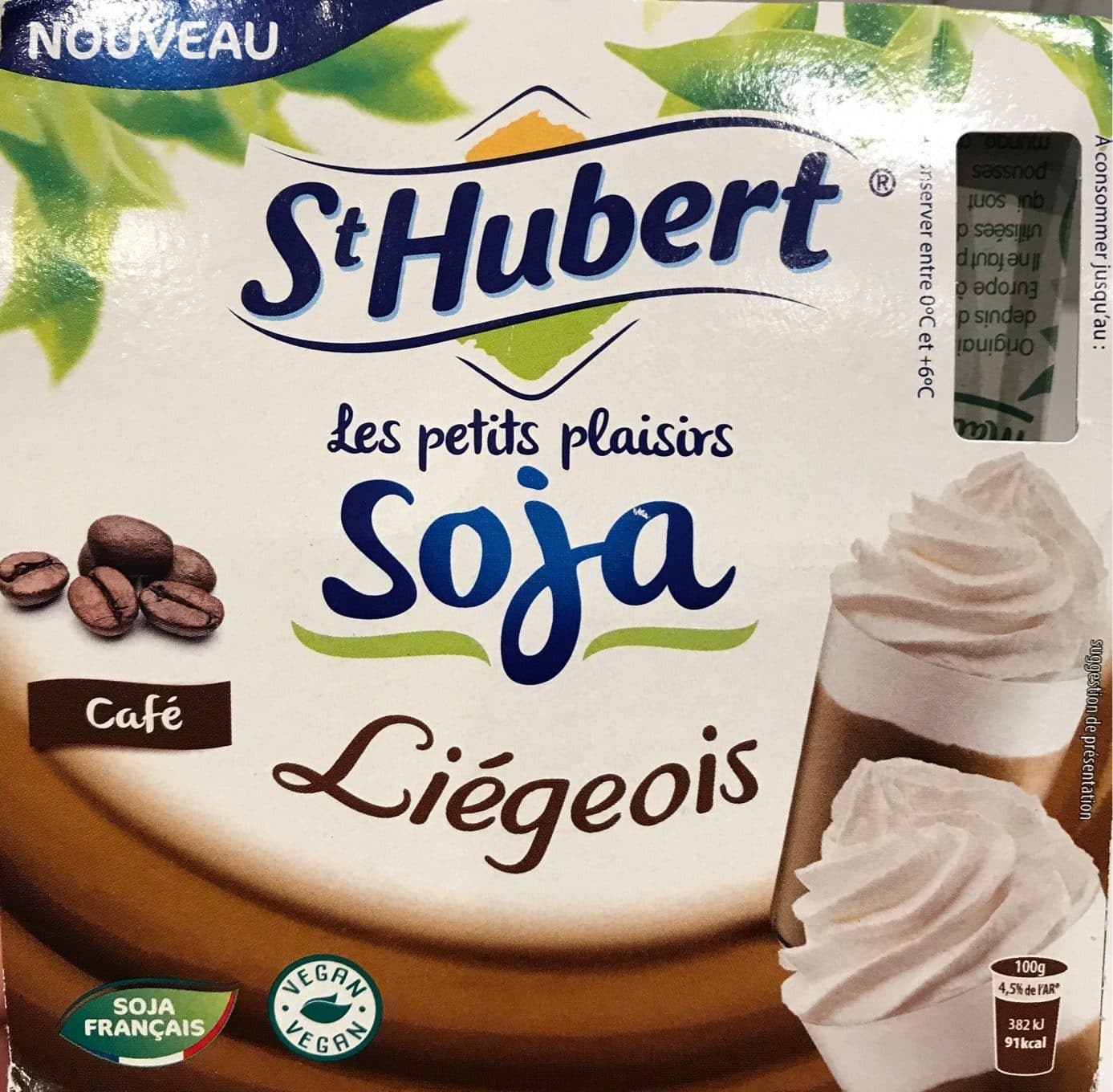 St Hubert Liégeois soja café packshot