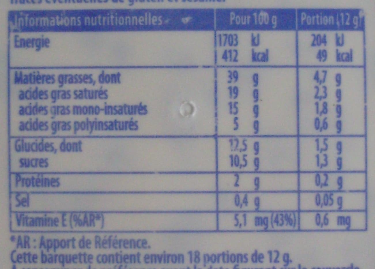 St Hubert Pâte à tartiner à base de matières grasses allégées et de chocolat packshot